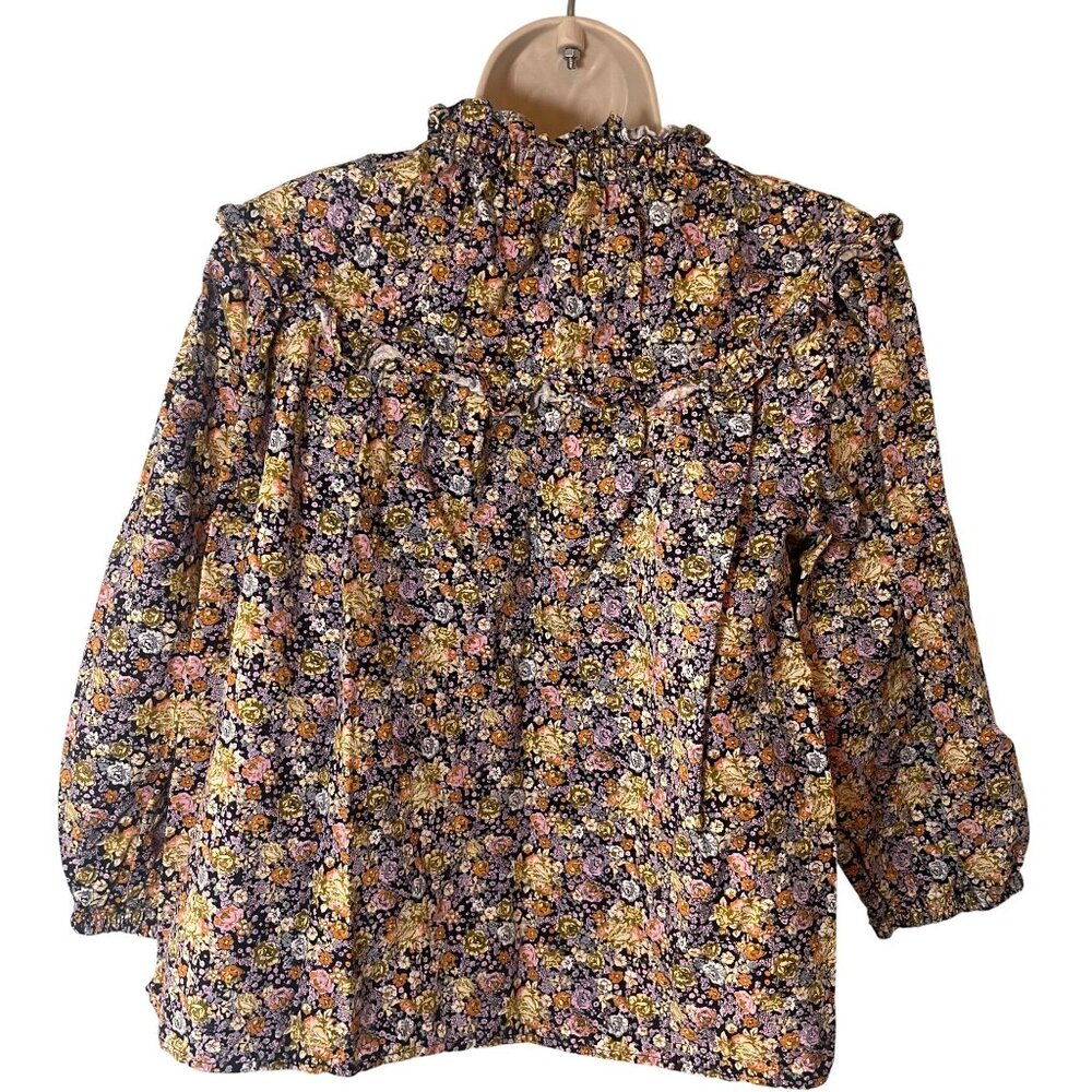 Universal Thread Women's Balloon 3/4 Sleeve Floral Blouse Size Small Cottagecore - Picture 2 of 9